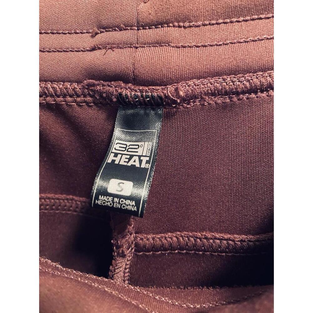 32 Degrees Heat Women's Joggers Small Burgandy Drawstring Pockets Soft Lined - Picture 4 of 6